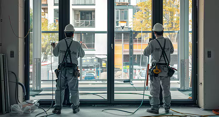 Patio Door Glass Replacement with Built-In Blinds in Alafaya, FL